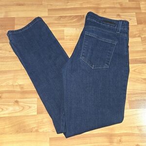 Lee Classic Fit Straight Leg Jeans Womens Size 8 Petite Blue Denim Stretch